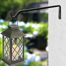 Gtongoko 2 Pack 15 Inch Plant Hangers Outdoor Metal Hanging Plant Bracket Bird Feeder Wall Hooks for Hanging Flower Basket, Wind Chimes, Solar Lanterns, Black by GreenHaven Gardens
