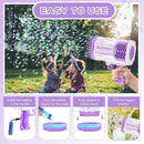 Bubble Gun, 69 Holes Bubble Machine Bubbles Kids Toys for Boys Girls Age 3 4 5 6 7 8 9 10 11 12 Year Old, Summer Outdoor Toy Birthday Wedding Party Halloween Favors by TinyTreasures Baby Boutique