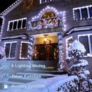 66FT Christmas Decorative Lights, Connectable 200 LED Green Wire Fairy String Lights Plug in, 8 Lighting Modes LED String Lights, for Indoor Outdoor Xmas Tree Wedding Party Decoration Cool White by GreenHaven Gardens