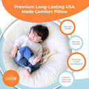 Pello Multi-use Luxe -Toddler Floor Pillow/Play Mat/Lounger (Rosie Berry Strawberry) by TinyTreasures Baby Boutique