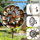 Wind Spinners for Yard and Garden Large, 84 Inch Wind Spinners Outdoor Metal, Wind Sculptures & Spinners Birthday Gifts for Family or Friends(Classical Flower) by CozyNest Decor