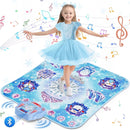 Dance Mat Toys Girl Gift: 8-Button Frozen Dance Pad Wireless Bluetooth Electronic Dance Game for Kids with 4 Game Modes LED Light Built-in Music Birthday Gifts for 3 4 5 6 7 8 9 10+ Years Old Girls by TinyTreasures Baby Boutique