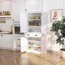 ARTPOWER 72" Tall Kitchen Pantry Storage Cabinet with Drawer and Adjustable Shelves, Pantry Cabinet for Kitchen, Bathroom or Hallway, White by CozyNest Decor
