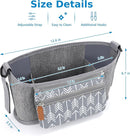 Accmor Universal Stroller Organizer with Detachable Phone Bag, Stroller Bag Caddy Organizer Stroller Accessories for Uppababy, Baby Jogger, Nuna, Doona, Britax Strollers by TinyTreasures Baby Boutique