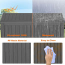 150 Gallon Resin Deck Box, Lockable Patio Outdoor Storage Box for Furniture, Garden Tools and Tools Storage, Waterproof Outside Storage Boxes - Black by CozyNest Decor
