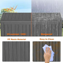 150 Gallon Deck Box,Resin Outdoor Storage Box with Lockable for Patio Furniture, Pool Accessories, Garden Tools Waterproof Outside Storage Box, Black by CozyNest Decor