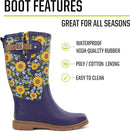 Western Chief Women's Tall Waterproof Rain Boot Outdoor Garden Shoes by GreenHaven Gardens