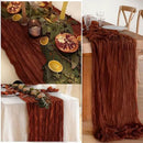 6 Pack Terracotta Cheesecloth Table Runner 10FT Boho Rustic Cheese Cloth Table Runner for Wedding 20 x 120 Inch Long Bridal Shower Baby Shower Gauze Fabric Sheer Birthday Party Table Decorations by CozyNest Decor