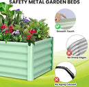 Large Outdoor Planter Boxes Kit Set of 2, 6x3x1.5ft Galvanized Raised Bed Planter with Open-Ended Base Design, Elevated for Outdoor Plants, Durable Raised Bed for Gardening,Green by CozyNest Decor