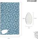 Encasa XO Ironing Mat/Pad (Large 48"x28") with 3mm Padding & Silicone Iron Rest for Steam Pressing on Tabletop or Bed - Heat Resistant, Portable, Quilting & Travel Blanket - Big Leaves Blue by CozyNest Decor