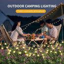Solar Garden Lights, [Innovative 2024 Design] Big Solar Panel with 4 Pack 256 LEDs Solar Firefly Swaying Lights, Solar Lights Outdoor Waterproof for Yard for Patio Pathway Landscape Decorative by GreenHaven Gardens