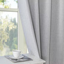 Blackout Curtains 90 Inch Length 2 Panels Set, 100% Black Out Textured Thermal Curtains, Grommet Light Blocking Drapes for Living Room Bedroom Luxury Decor(52W × 90L inch, Greyish White) by CozyNest Decor