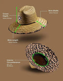 Straw Hat for Men & Women | Lifeguard Hat, Beach Hat & Sun Hat | UPF 50+ Wide Brim for Sun Protection | One Size | Hemlock by GreenHaven Gardens