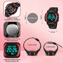 Kids Watch,Boys Watch for 3-15 Year Old Boys,Digital Sport Outdoor Multifunctional Chronograph LED 50 M Waterproof Alarm Calendar Analog Watch for Children with Silicone Band,Kids Gift by TinyTreasures Baby Boutique