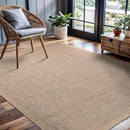 CAMILSON Easy Jute Rug 6x9, Indoor Outdoor Natural Color Fiber Area Rugs for Living Room Patio and Bedroom Rug Herringbone Seagrass Woven Design Easy-Cleaning, Washable Outside Carpet Alfombras 6 x 9 by CozyNest Decor