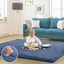 Baby Play Mat for Floor Tummy Time Mat Nursery Rug Muscle Mat Area Rug Playroom Rug Tatami Mat 4'11x3'28" Memory Foam 1.3" Thick Crawling Mat for Babies,Toddlers, Infants, Kids,Floor Mat(Blue) by CozyNest Decor