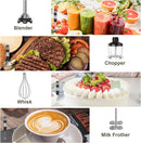 Immersion Blender Handheld 5 in 1-1100W Scratch Resistant Blender Stick, 12 Speed and Turbo Boost Hand Blender with Chopper Beaker Whisk and Milk Frother for Milkshake Puree Smoothie Food by TinyTreasures Baby Boutique
