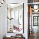48x24In Black Bathroom Mirror for Wall, Rectangle Mirrors with Metal Frame, Bathroom Rectangular Mirror Modern Wall Mirror for Bedroom Living Room, Entryway Hangs Horizontal or Vertical by CozyNest Decor