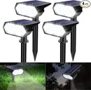 Solar Spot Light Outdoor, 49 LED Lights for Outside, 2 Modes Solar Powered Spotlights, Waterproof Pathway Light for Garden Yard Walkway Driveway Landscape Decorations (4 Pack-Cool White) by GreenHaven Gardens