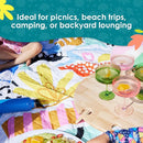 Jumbo Picnic Rug, Large Picnic Mat, 6'7" x 6'7", Outdoor Waterproof Picnic Blanket Beach Mat, Foldable & Waterproof, Picnic Blankets Ideal for Beach & Park, Outdoor Blanket, Pop Pip Pow by TinyTreasures Baby Boutique