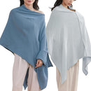 2-Pack Nursing Covers for Breastfeeding, 100% Organic Cotton Muslin Breastfeeding Cover, Multi-Use Nursing Scarf, Car Seat Canopy, Stroller Cover, Soft Breathable Baby Blanket Grey by TinyTreasures Baby Boutique