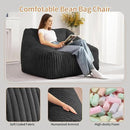 HABUTWAY Bean Bag Chair, Giant Bean Bag Chairs for Adults and Kids, Bean Bag Sofa, Lazy Floor Sofa, Faux Fur Beanbag Chair with Armrests for Living Room Bedroom (Black) by CozyNest Decor