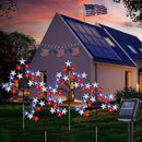 Solar 4th of July Stake Lights, Red White and Blue Lights Outdoor Decorations, Led Patriotic Lights Battery Operated for Memorial Day, July 4th, Veterans Day Outside Decor (4 in 1) by GreenHaven Gardens