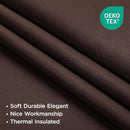 Joydeco White Blackout Curtains 96 Inches Long for Bedroom, Thermal Insulated Black Out Curtains 2 Panels Set, Room Darkening Drapes for Living Room Window (W52 x L96 Inch, Chocolate) by TinyTreasures Baby Boutique