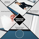 Dunwell Photo Album 8x10 (Blue) with Black Mounting Paper, 8 x 10 Photo & Art Portfolio Presentation Book, 24 Clear Sleeves, Each Shows 48 Pages, Professional Photography Book for Pictures, Artwork by TinyTreasures Baby Boutique