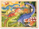 Melissa & Doug Dinosaurs Wooden Jigsaw Puzzle with Storage Tray (24 pcs) by TinyTreasures Baby Boutique