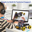 Smart Robot Car Kit Compatible with Arduino, Robotics for Kids Ages 8-12 12-16, Electronic Programming Project/STEM Science Kits Coding Gifts for Adults and Youths by TinyTreasures Baby Boutique