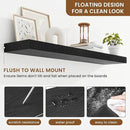 fuqing Floating Shelves for Wall, Bathroom Shelf Wall Mounted for Storage, Shelves with Invisible Bracket for Bedroom, Kitchen, Living Room, Farmhouse Small Book Shelf, 40 Inch Set of 2, Black by CozyNest Decor