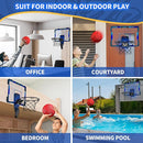 Basketball Hoop Indoor, Mini Basket Ball Hoop with 7 LED Lighting, Scoreboard, Over Door Basketball Hoop with 3 Modes, Volume Adjustable, Foldable, Basketball Toys Gifts for Kids Adults (Blue) by TinyTreasures Baby Boutique
