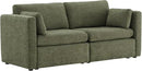CHITA Small Modular Sectional Fabric Sofa Set, Extra Comfty Loveseat Cloud Couch, FSC Certified Modular Sectional Couch for Living Room, 78 inch Width,2 Seat Modular Sofa, Moss Green by CozyNest Decor