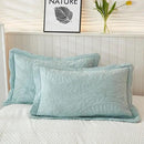MarCielo 3-Piece 100% Cotton Oversized Bedspread Lightweight Quilt Coverlet Embroidery Farmhouse Bedding Set T0 (Aruba Blue, Oversized Queen (100"x106")) by CozyNest Decor
