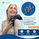 SunnyBay Small Microwave Heating Pad, Microwavable Versatile Cold/Heated Neck and Shoulder Wrap for Back Pain and More, Moist Heat Cotton-Fleece Pad with Flax Seed Filling, 6x11 in, Whispy Flower by CozyNest Decor