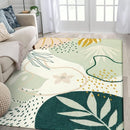 Lahome Green Botanical Print Washable Rugs - 5x7 Area Rugs for Living Room Boho Throw Large Bedroom Kitchen Rug Non-Slip Low-Plie Entryway Rug Floor Mat Carpet for Dining Laundry Room Office Rug by TinyTreasures Baby Boutique