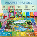 ABC Rug for Kids Room, ABC Baby Mats for Floor Toddlers, Alphabet Play Mat Elementary Preschool Kid's Rugs with Animal Illustrations - (78.7X59 Inches) by TinyTreasures Baby Boutique