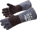 Fireplace Gloves Fire Heat Resistant: Dark-Grey 16IN 932℉ - Fireproof Leather for Fireplace Fire Pit Wood Stove Campfire Furnace BBQ Grill Oven Stick Mig Welding Welder Gear - Birthday Gift XL by GreenHaven Gardens