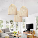 Arturesthome 1 Light Wicker Bell Pendant Lamp, Design Basket Rattan Woven Pendant Light Shades, Handmade Hanging Ceiling Lights Crafts Lampshade 16.5"*20.8" by GreenHaven Gardens