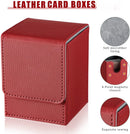 Yookeer 6 Pack Leather Deck Cases 100+ Card Deck Game Box Magnetic Playing Card Storage Box for 100 Plus Cards Compatible with Tcg(White,Black,Black Red,Red,Yellow,Purple,Vertical) by GreenHaven Gardens