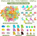 126PCS Mini Resin Ducks Animals Luminous Tiny Duck Animals Bulk Figures to Hide Glow in The Dark for Miniature Fairy Garden Accessories Micro Landscape Aquarium Potted Ornament Outdoor Decor by GreenHaven Gardens
