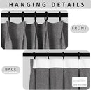 Macochico Pinch Pleated Full Blackout Curtains for Bedroom Living Room Natural Grey Linen Curtains Thermal Insulated and Noise Reducing Window Panels with Tieback Shabby Chic Decor 84”Wx84”L 1 Panel by CozyNest Decor