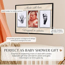 Inkless Hand and Footprint Kit, Baby Keepsake Plaque & Baby Shower Gifts - Ideal as Mom To Be Gift, Nursery Picture Frames, Clean Touch Hand and Footprint Kit (Style 2 - Design 5) by TinyTreasures Baby Boutique