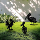 3 Pack Pelican Metal Garden Decorative Stakes, Weather Proof Silhouette Statues for Yard, Patio,Outdoor Decor for Pelican Lovers and Pet Owners by CozyNest Decor