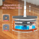 Mop and Bucket Set, Spin Mop with Self Seperates Dirty Water System, Square Mops for Floor Cleaning, 360 Rotating Foldable Standing Mop Head, Versatile Mops for Walls (Mop Bucket with 4 Pads) by CozyNest Decor