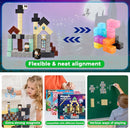 Goody King Magnetic Blocks |100PCS Magnetic Building Blocks Magic‘s House Magnetic Cube,Magnetic Blocks for Kids Ages 3-10,STEM Montessori Stacking Toy, Sensory Tiles Building Christmas for Toddlers by TinyTreasures Baby Boutique