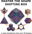 Shashibo Shape Shifting Box - Award-Winning Fidget Toy w/ 36 Rare Earth Magnets - Fidget Cube Transforms Into Over 70 Shapes, Sensory Toy Gift for Kids, Teens, and Adults (Spaced Out) by TinyTreasures Baby Boutique