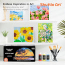 Shuttle Art Acrylic Paint, 50 Colors Acrylic Paint Set, 2oz/60ml Bottles, Rich Pigments, Water Proof, Premium for Artists, Beginners and Kids on Canvas Rocks Wood Ceramic Fabric by TinyTreasures Baby Boutique