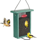 Kingsyard Metal Mesh Bird Feeder for Outdoors Hanging, Finch Feeder for Nyjer/Thistle, Sliding Mesh & Built-in Perch, Recycled Plastic, Green by CozyNest Decor